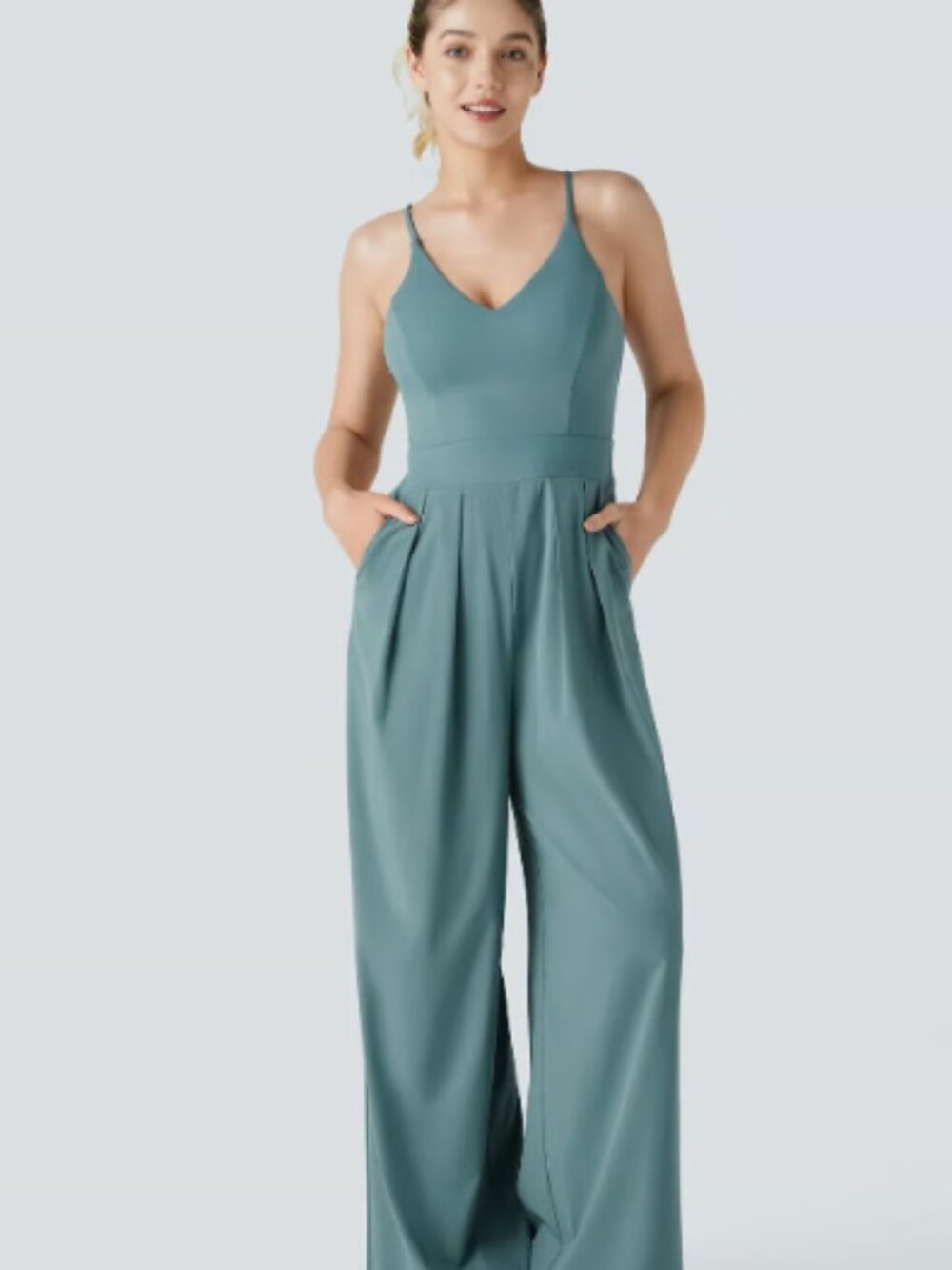 EUC - Halara Breezeful Side Zipper Wide Leg Jumpsuit - XL